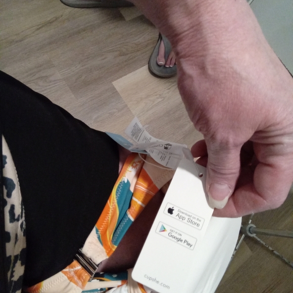 Cupshe Size M Dark Teal And Orange Tropical Print Bikini Set NWT - Picture 12 of 16